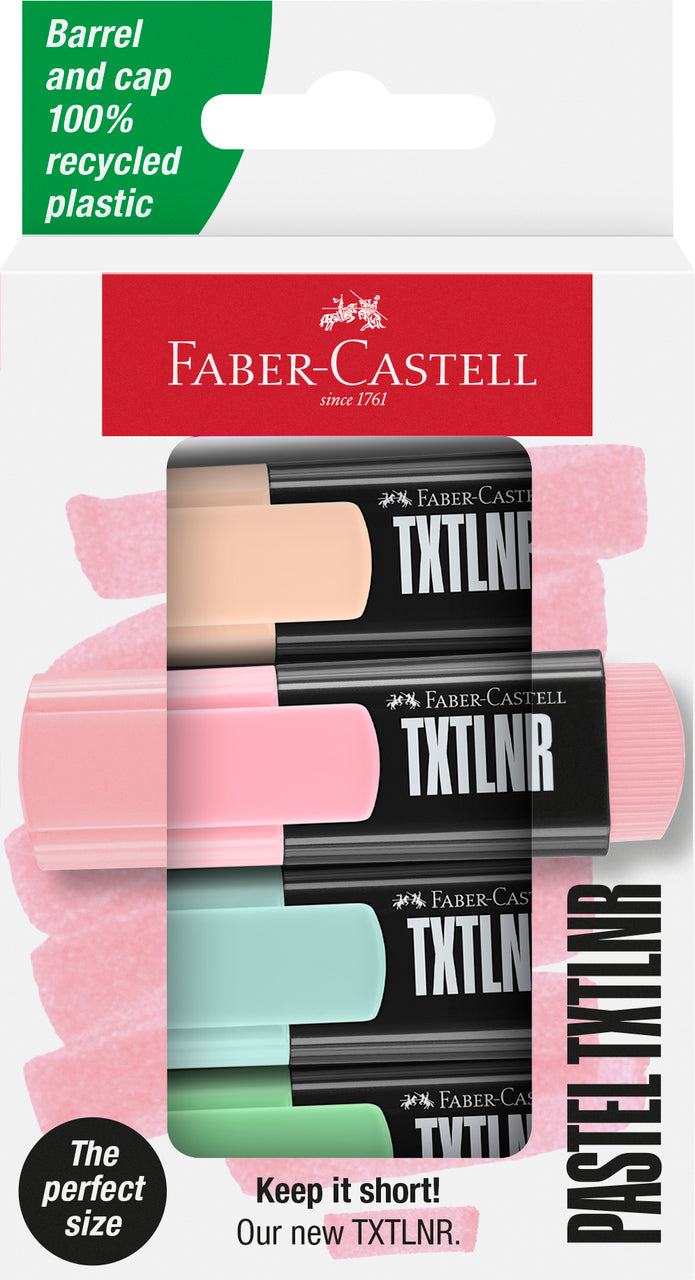 TEXTMARKER MINI SET 4 PASTEL FABER-CASTELL TEXTMARKER MINI SET 4 PASTEL FABER-CASTELL